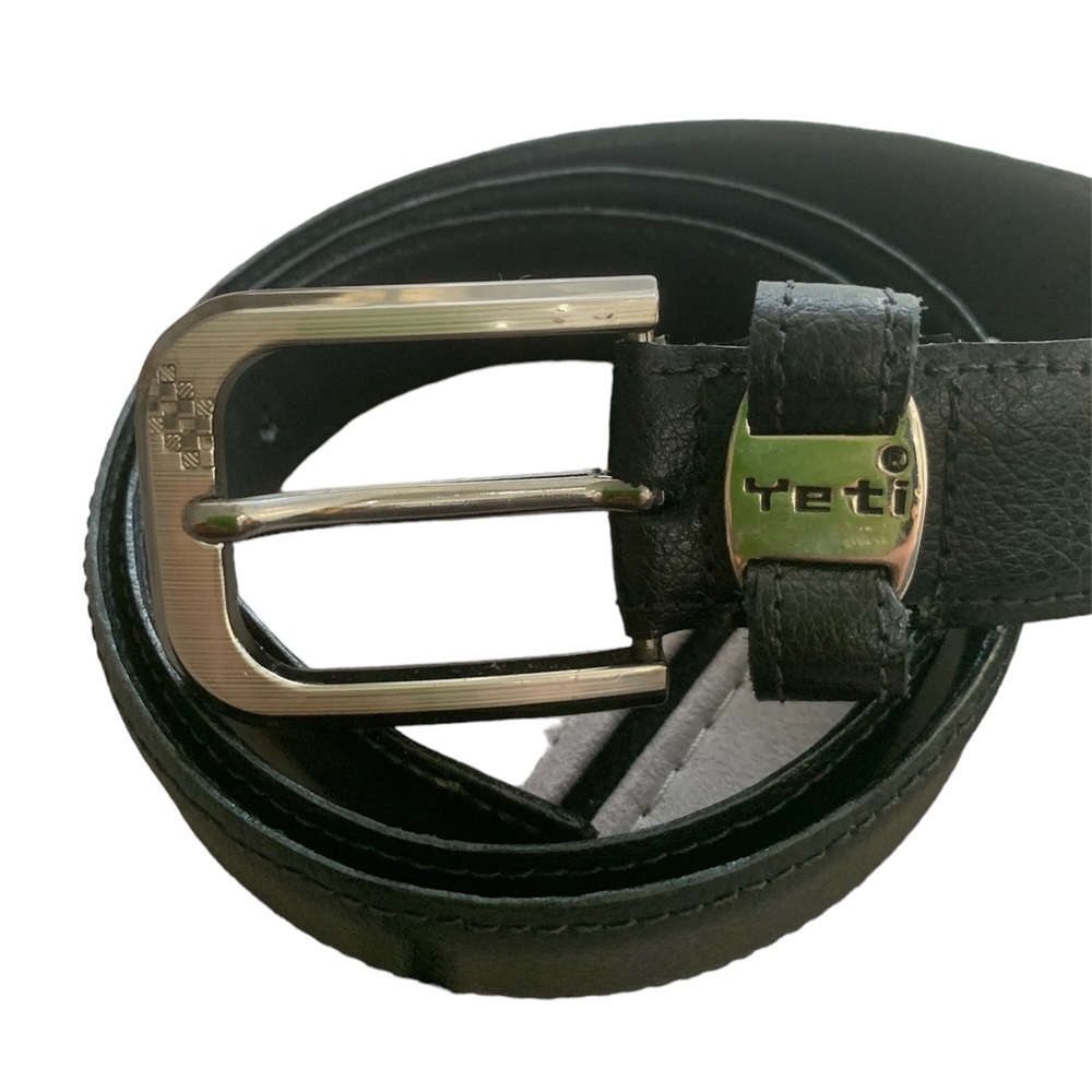 Yeti NIB Black Genuine Leather Belt